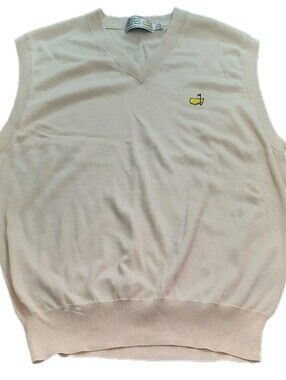 Augusta National Golf Shop Masters mens yellow sweater vest size Large